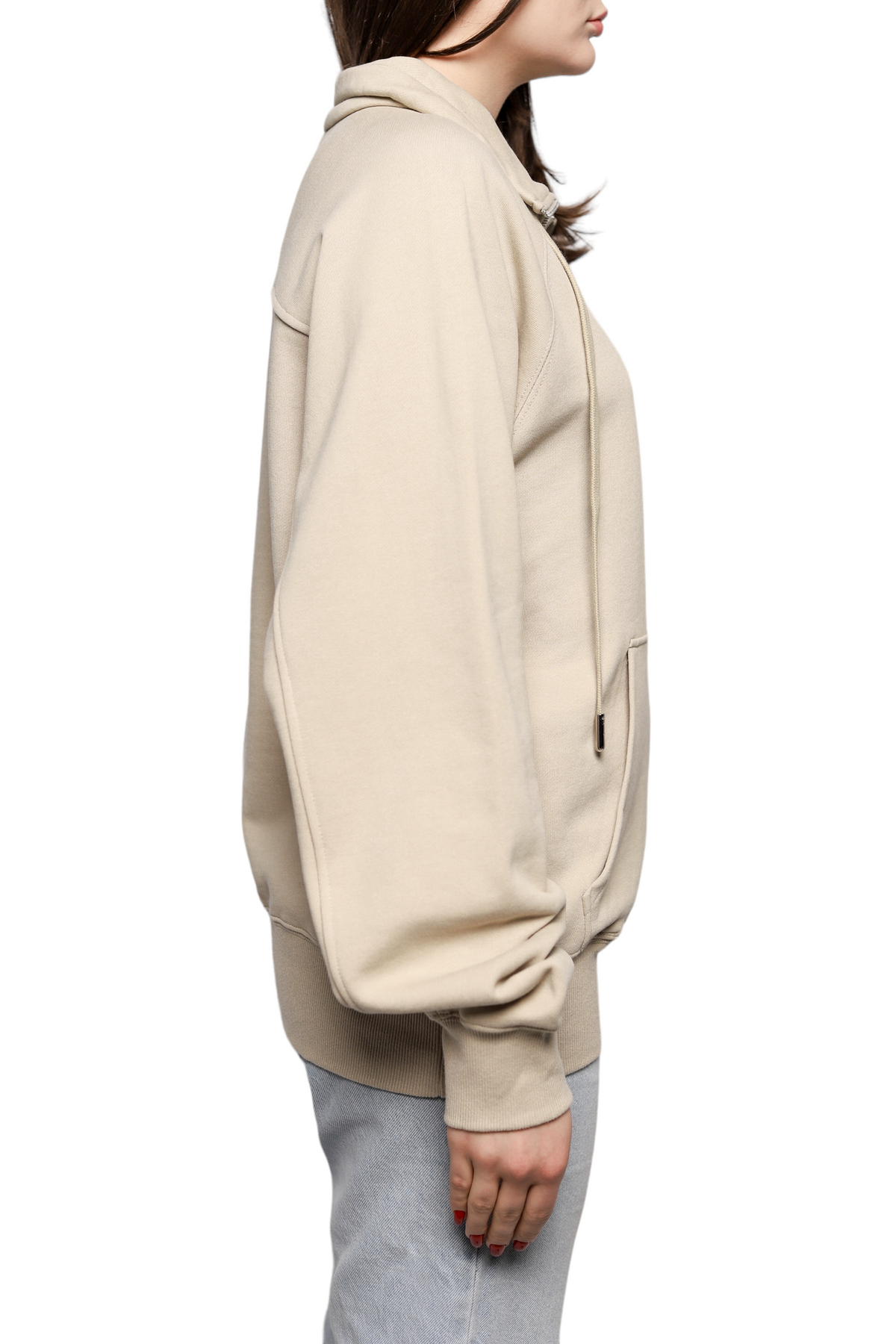 AMI Paris Ami de Coeur Half-zip Sweatshirt Beige