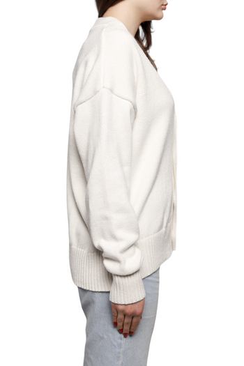 AMI Paris Ami De Coeur Cardigan White