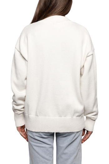 AMI Paris Ami De Coeur Cardigan White