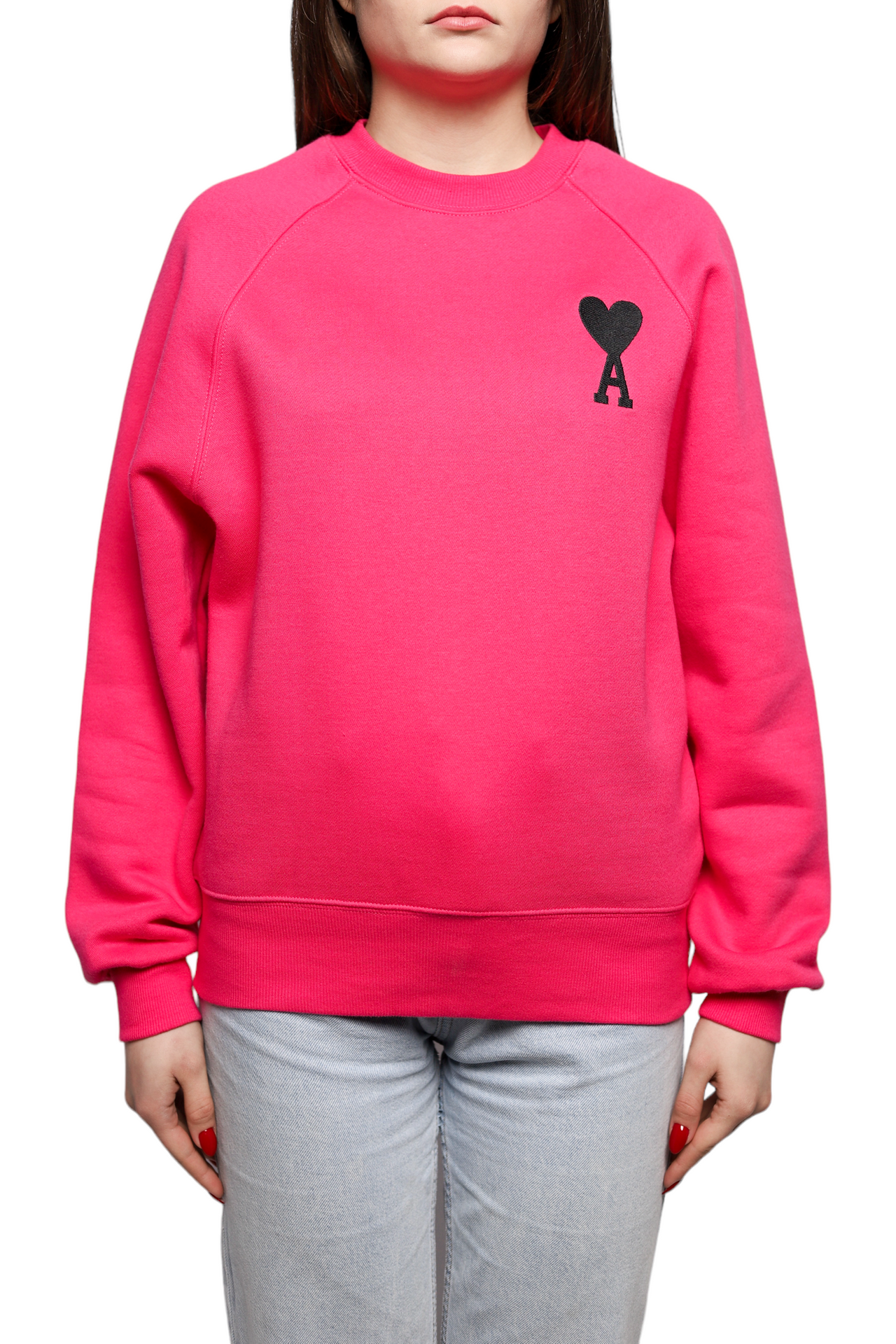 AMI Paris Embroidered Sweatshirt Pink