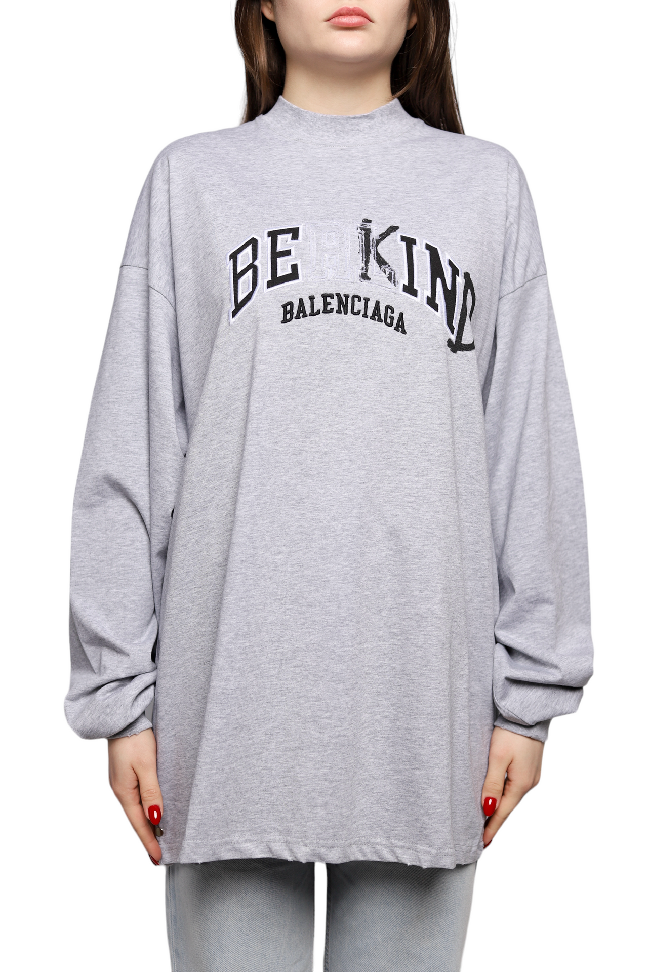 Balenciaga Be Kind Long Sleeve Light Grey