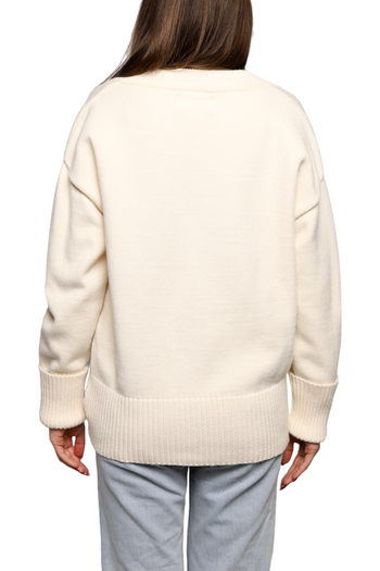 AMI Paris Ami de Coeur Cardigan Beige
