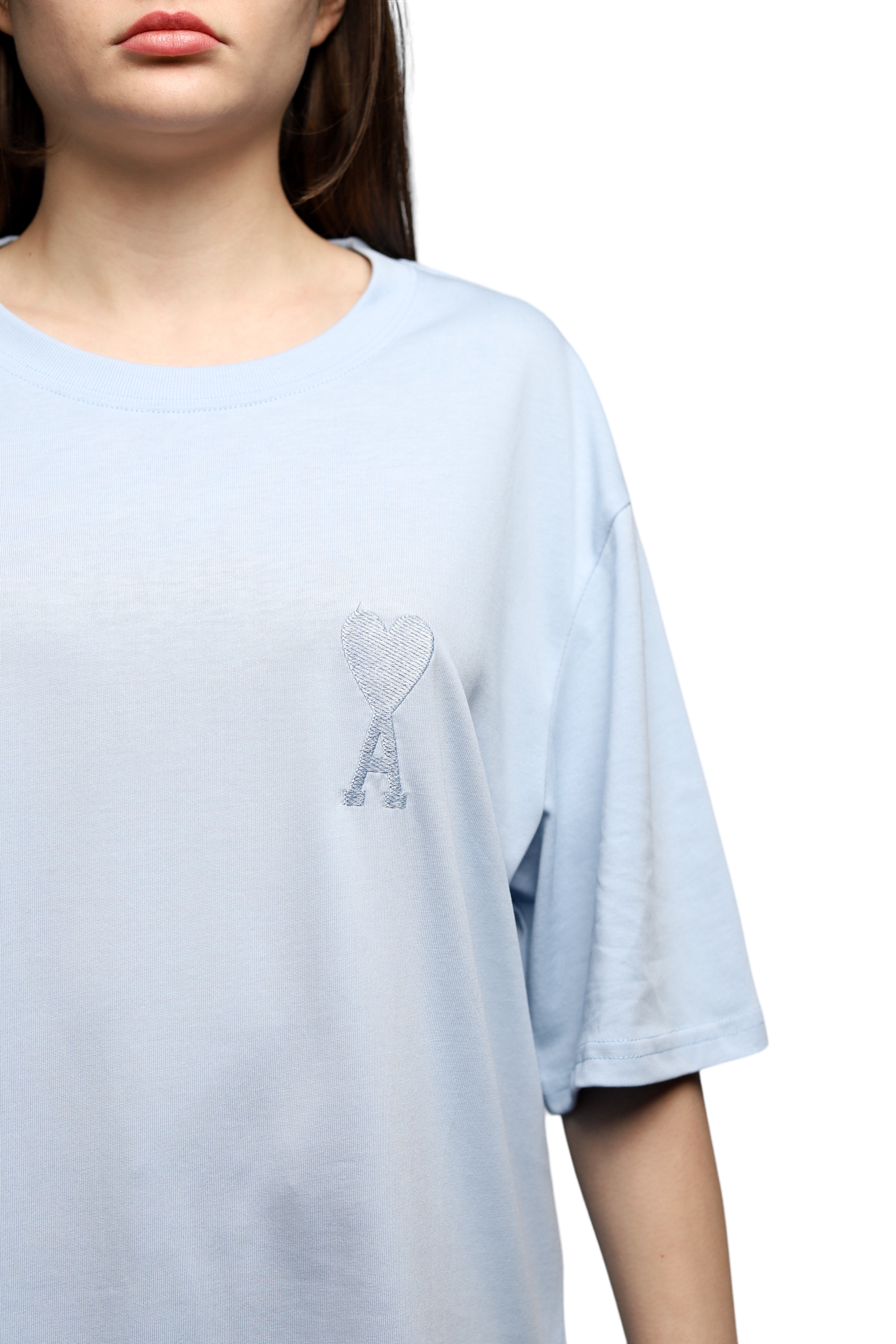 AMI ALEXANDRE MATTIUSSI Ami de Coeur T-Shirt Blue - SSTORIES AMI ALEXANDRE MATTIUSSI Ami de Coeur T-Shirt Blue - SSTORIES