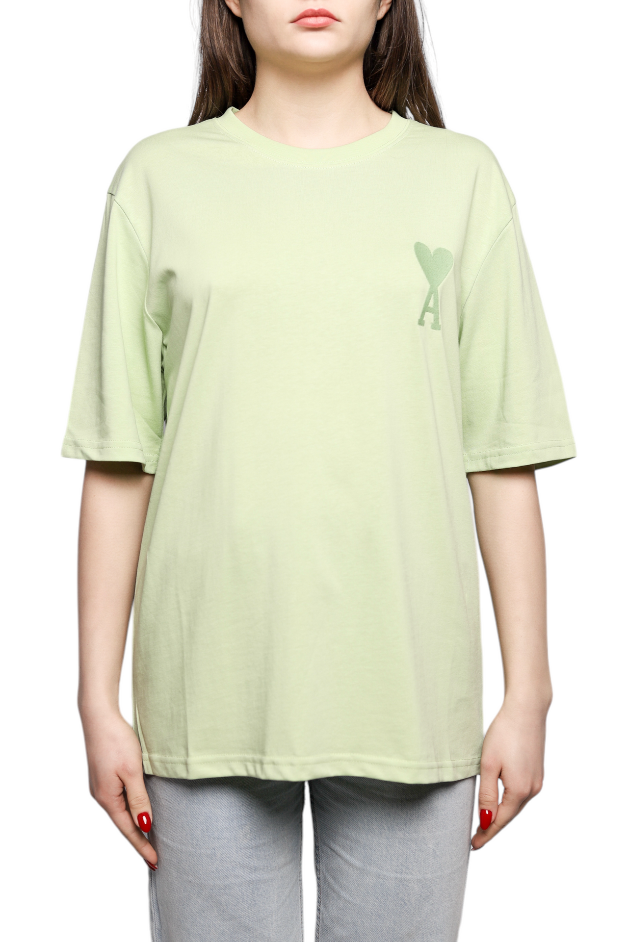 AMI ALEXANDRE MATTIUSSI Ami de Coeur T-Shirt Light Green