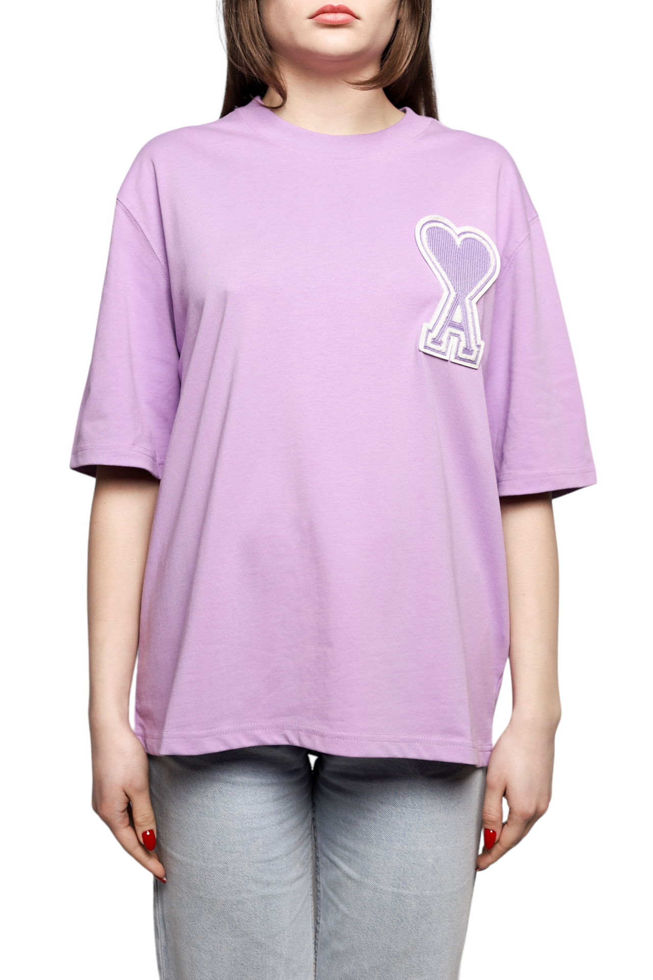 AMI Paris Exclusive Ami De Coeur T-Shirt Light Purple