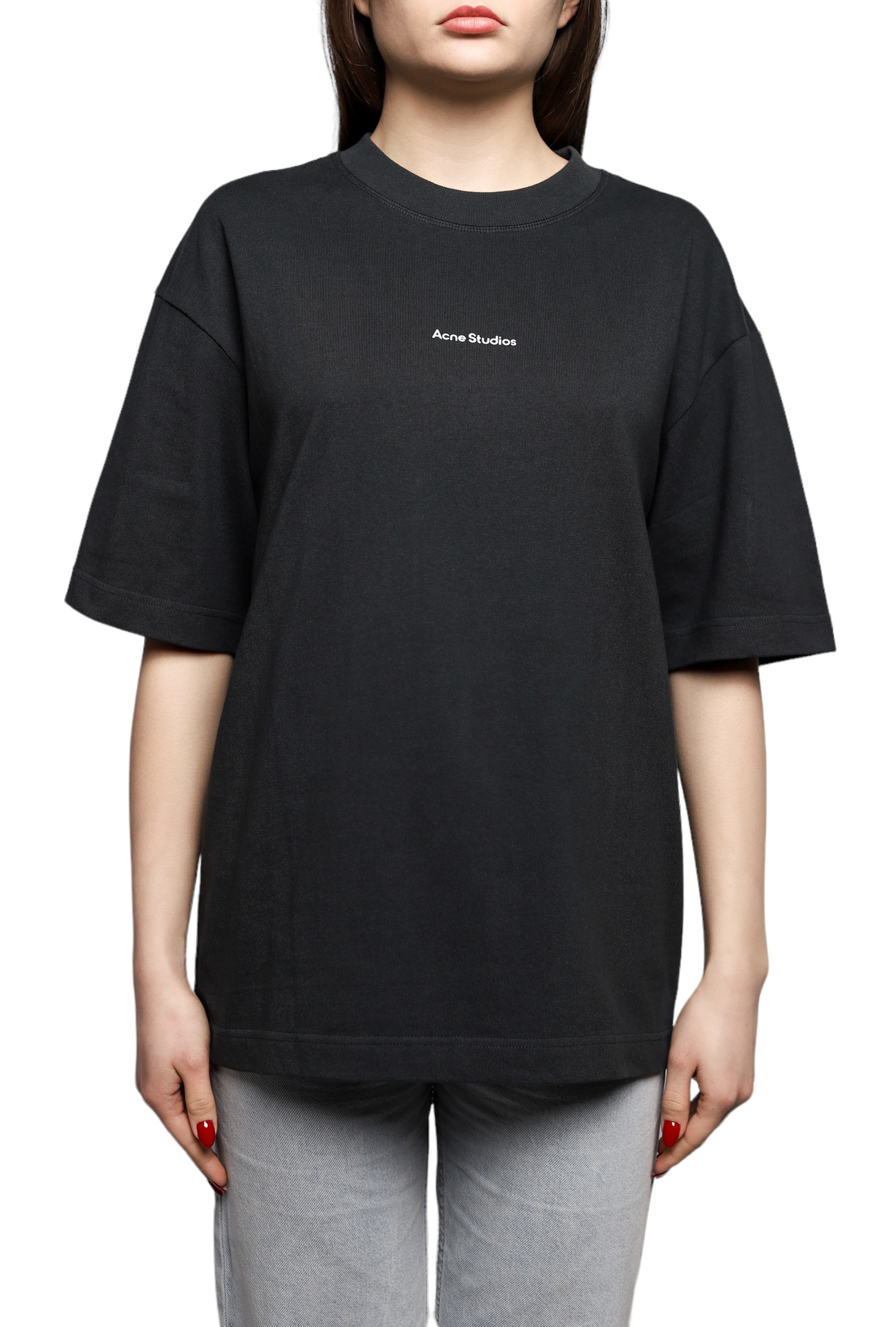 Acne Studios Logo cotton jersey T-shirt Black