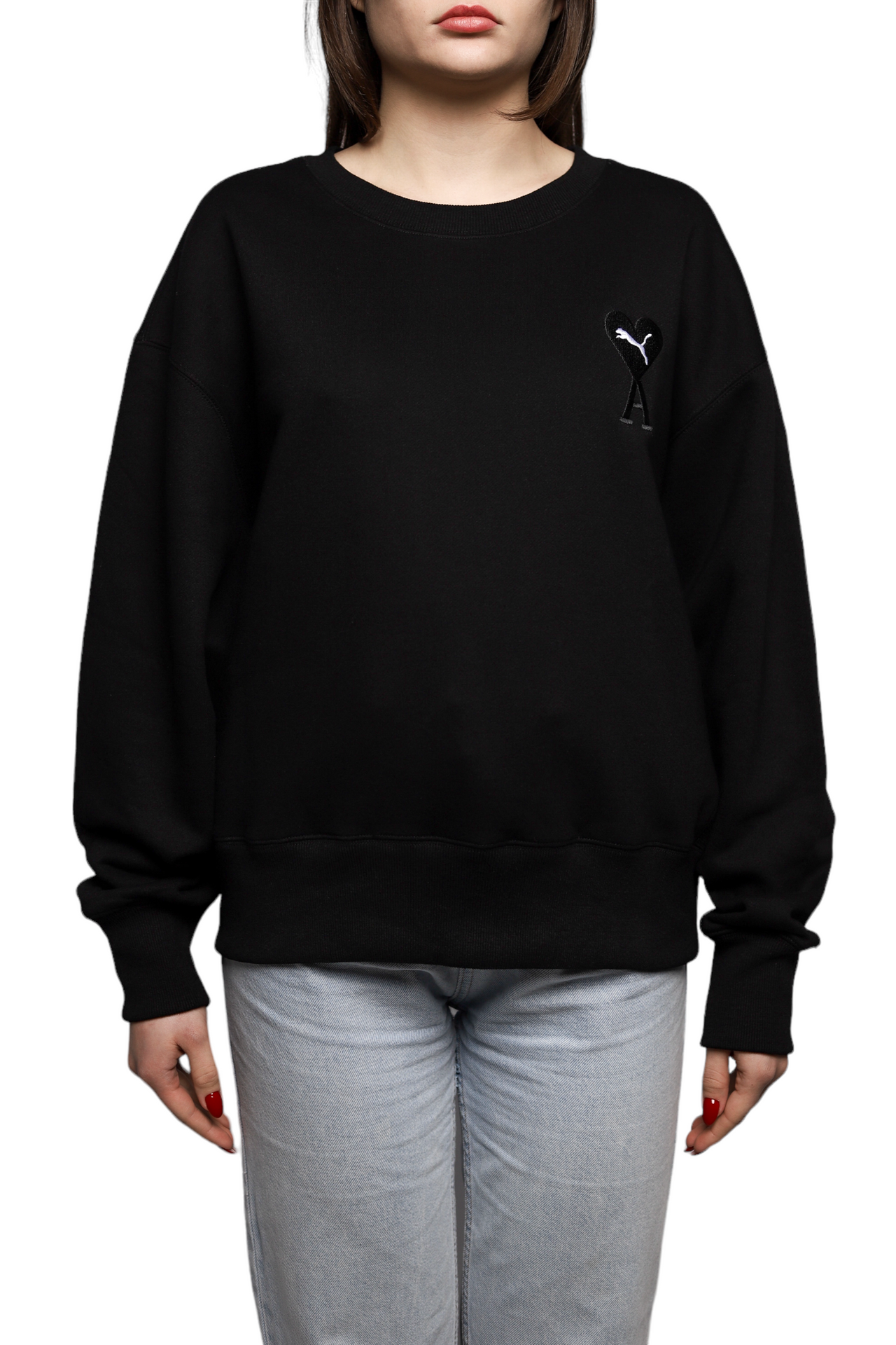 AMI Paris x Puma Crewneck Sweatshirt Black