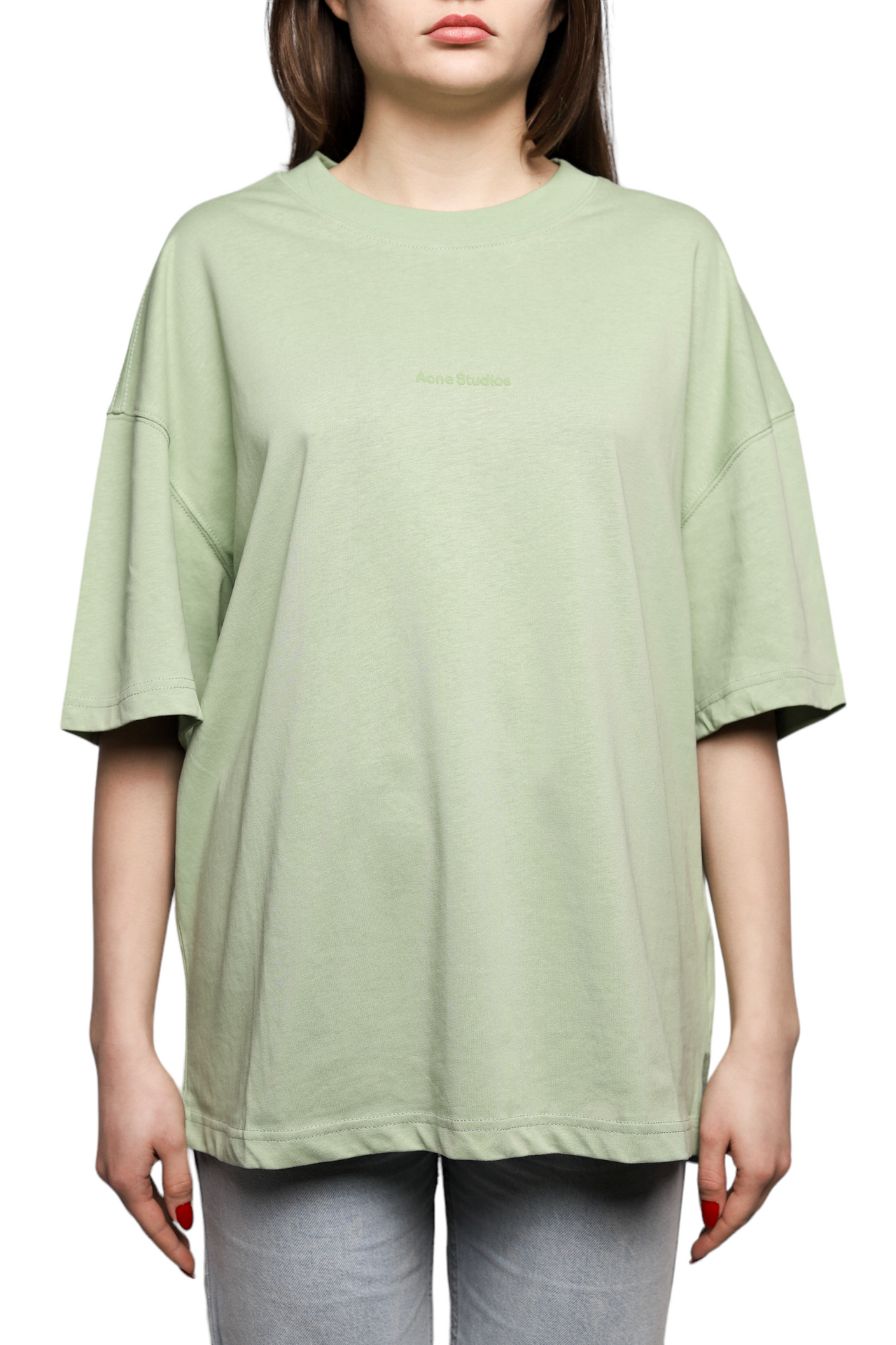 Acne Studios Logo cotton jersey T-shirt Green