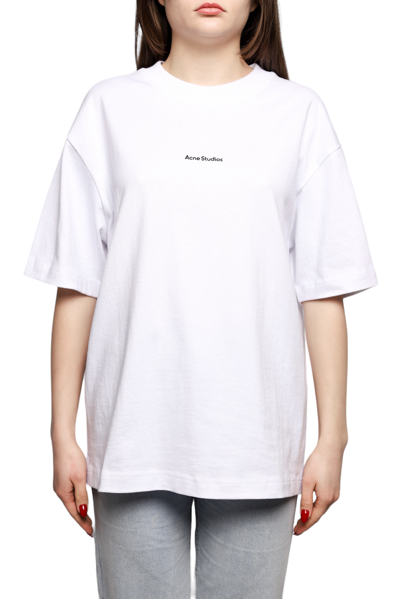 Acne Studios Logo cotton jersey T-shirt White