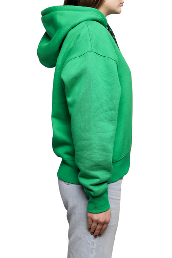 AMI Paris Hoodie Satin Label Green