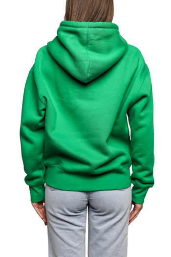 AMI Paris Hoodie Satin Label Green