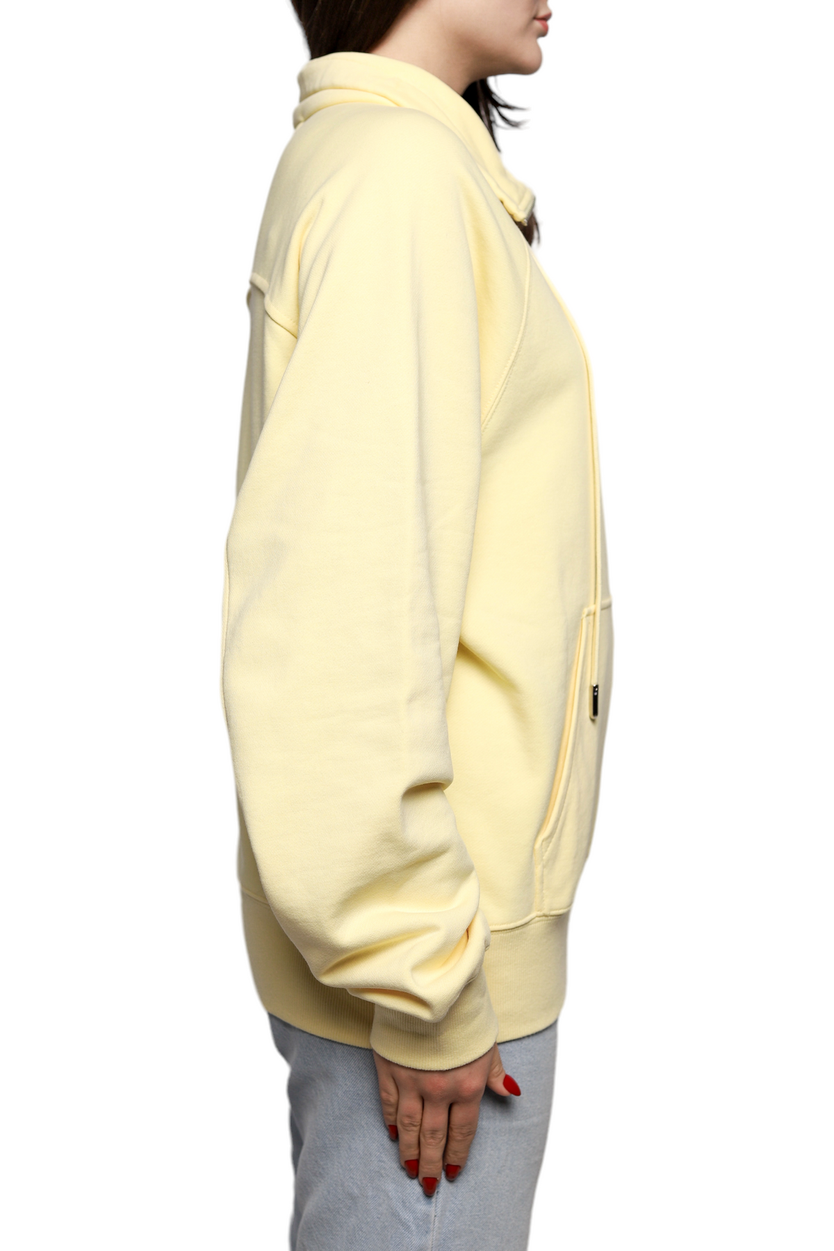 AMI Paris Ami de Coeur Half-zip Sweatshirt Pale Yellow