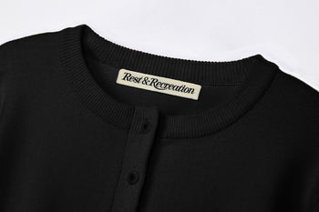 Rest&Recreation RR Crop Knit Cardigan Black