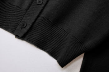 Rest&Recreation RR Crop Knit Cardigan Black