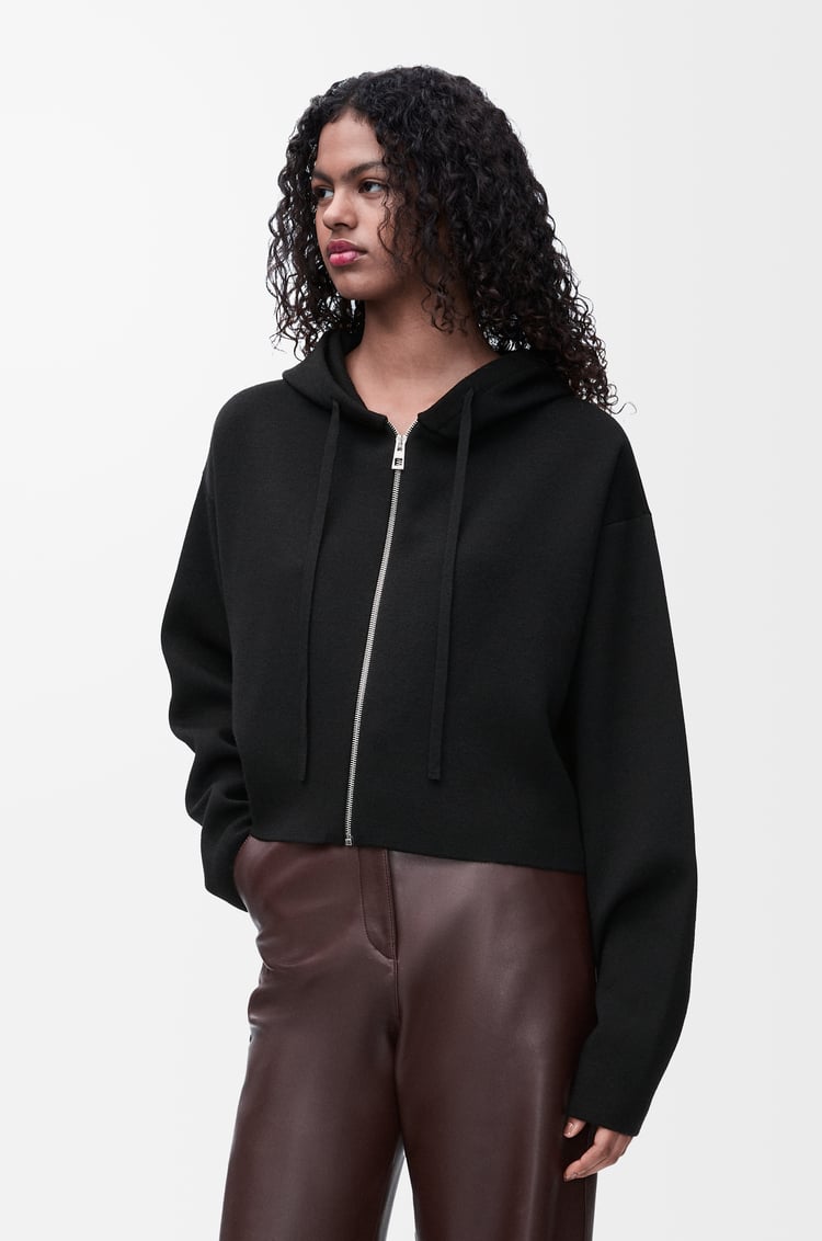 Loewe Anagram Zip Hoodie Black