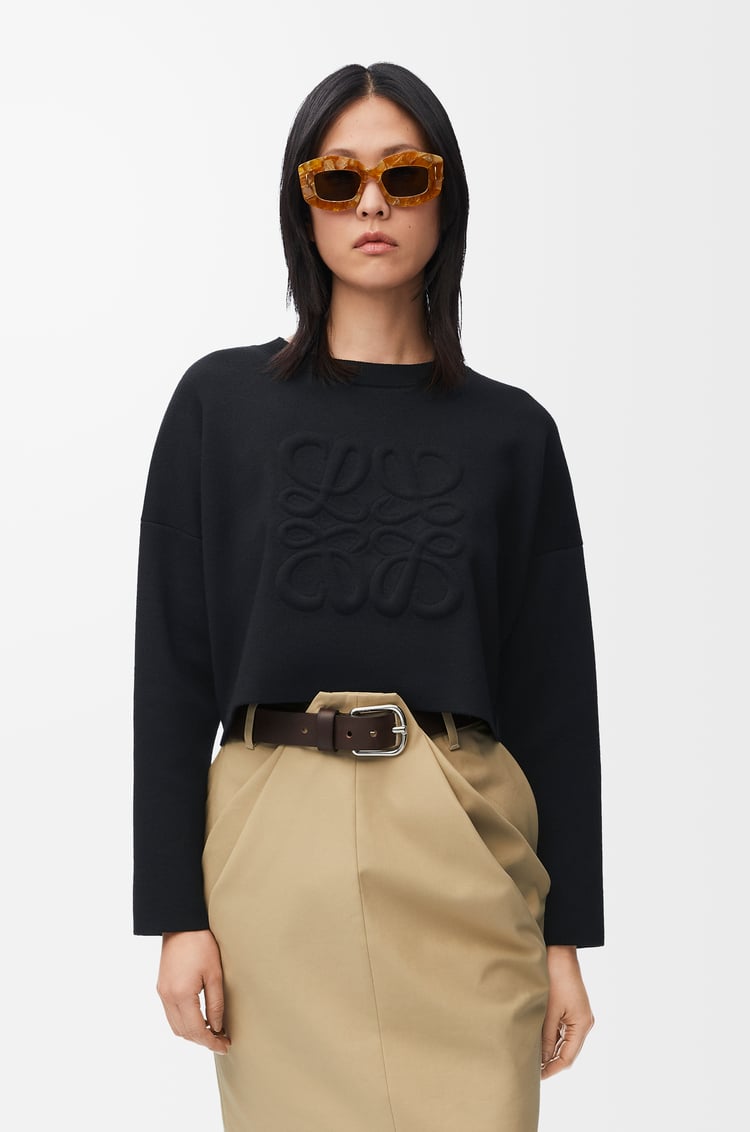 Loewe Anagram Sweater In Wool Black