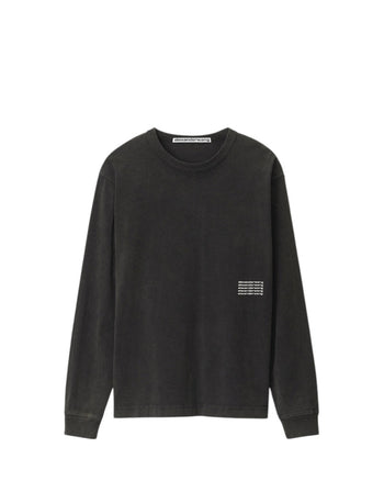 Alexander Wang Long-Sleeve Tee In Acid Wash Jersey