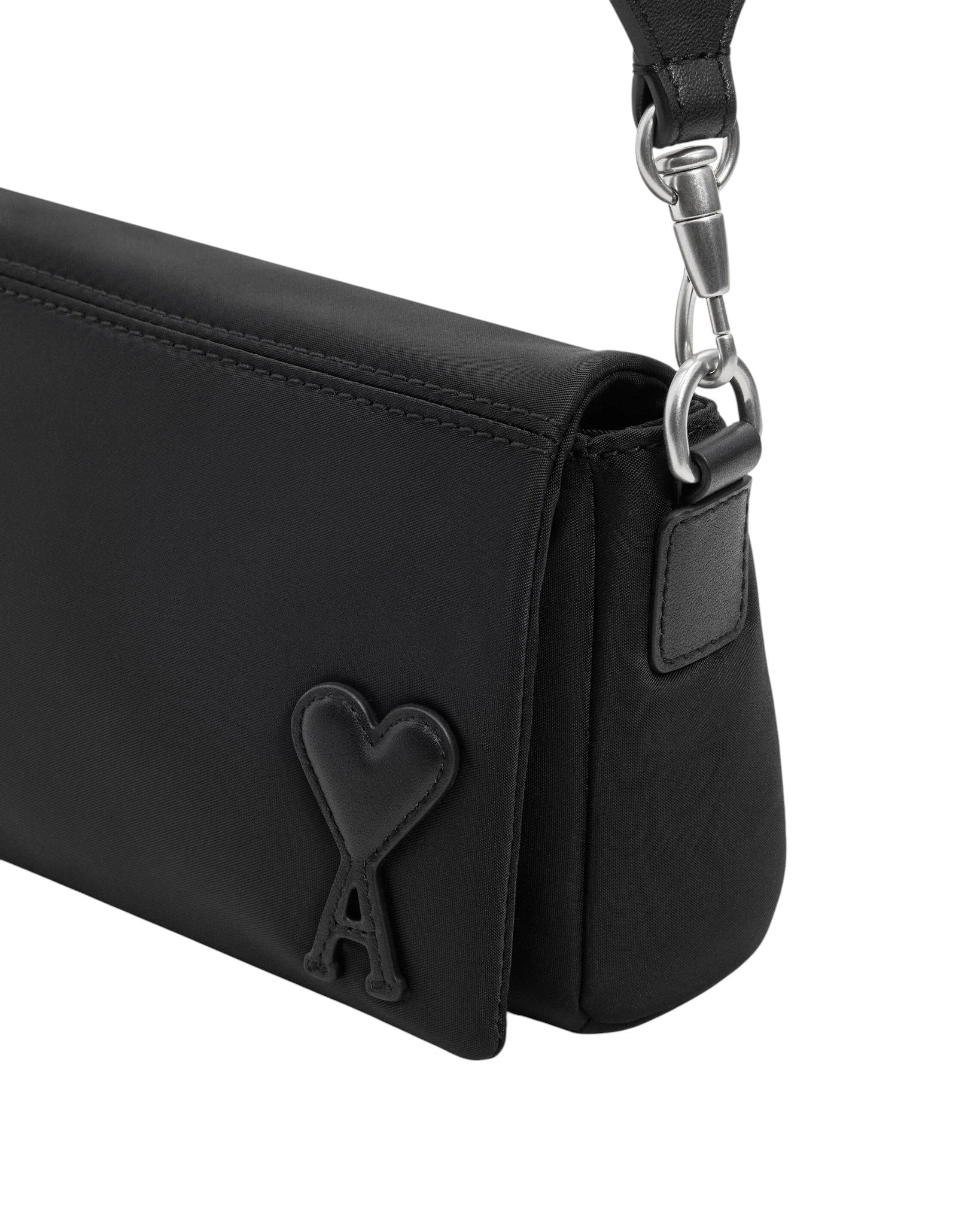 Сумка AMI Paris Marcel Nylon Lunch Box Bag Black | SSTORIES