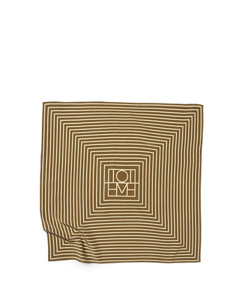 Toteme Signature Monogram Silk scarf Brown