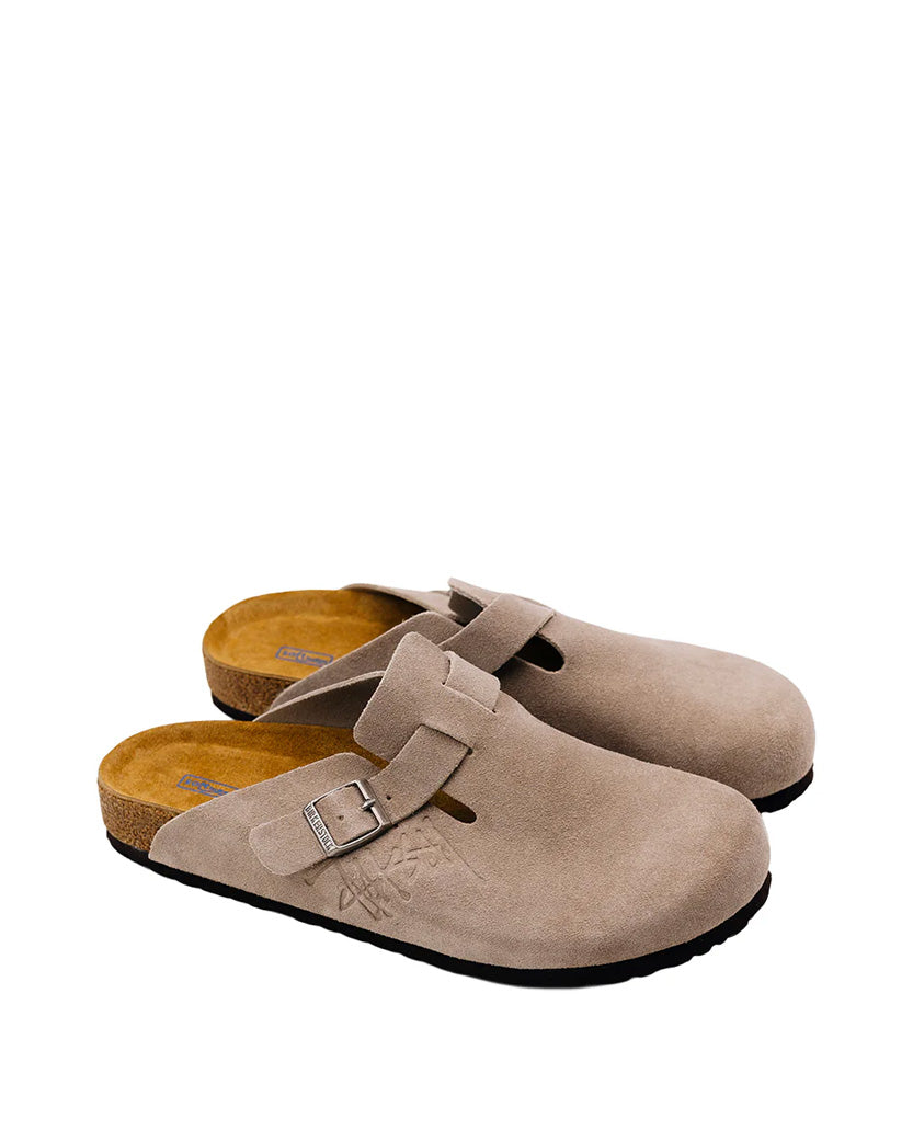 Birkenstock x Stussy Boston Suede Taupe
