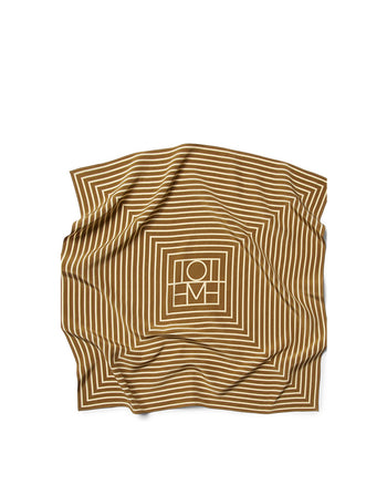 Toteme Signature Monogram Silk scarf Brown