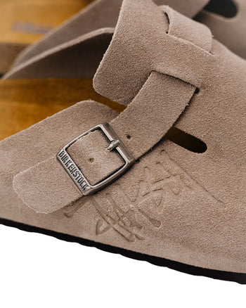 Birkenstock x Stussy Boston Suede Taupe