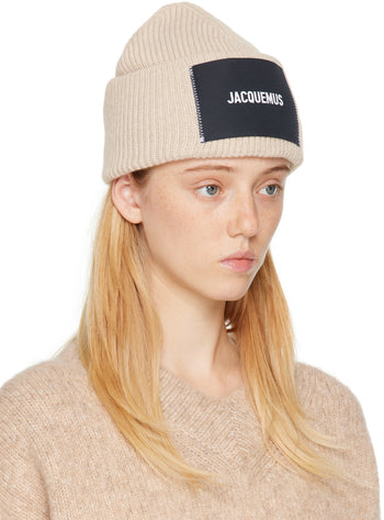 Jacquemus Le Papier Le Bonnet Beanie Beige