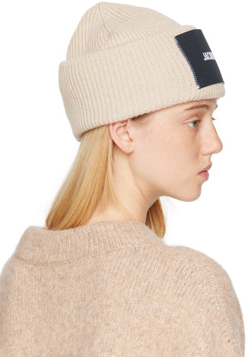 Jacquemus Le Papier Le Bonnet Beanie Beige