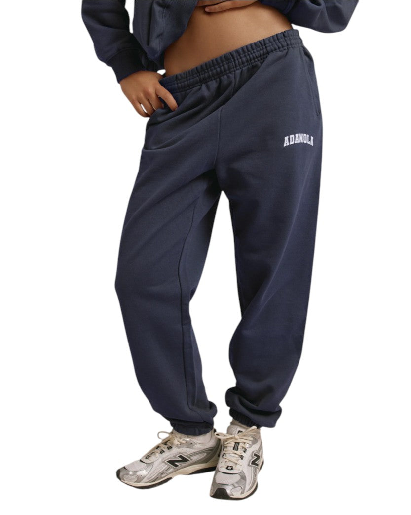Adanola Varsity Sweatpants Washed Midnight Blue