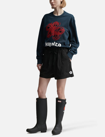 Kenzo Drawn Varsity Sweatshirt Navy