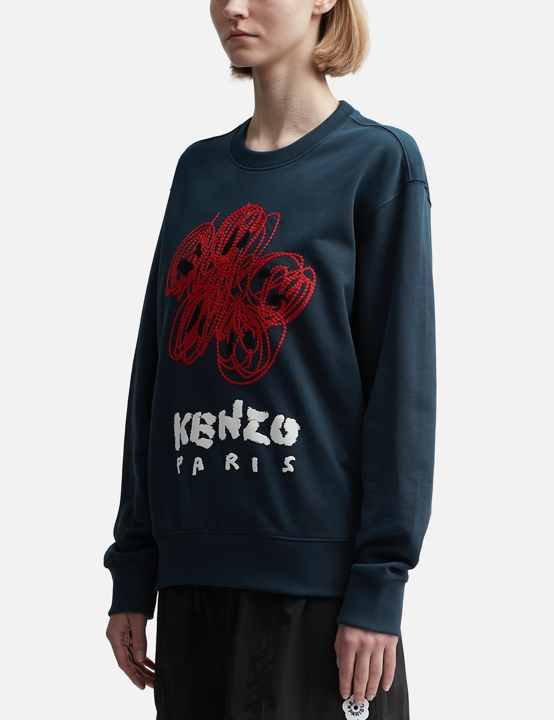 Kenzo Drawn Varsity Sweatshirt Navy