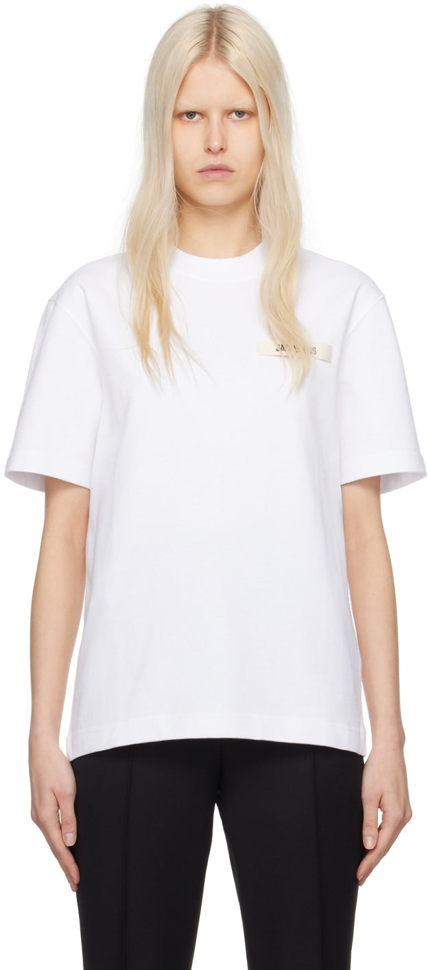 Jacquemus Le T-Shirt Gros Grain White