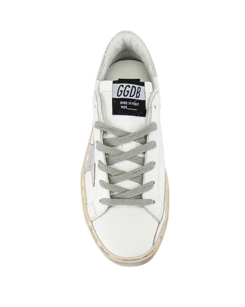 Golden  Hi-Starホワイトシルバー スニーカー サイズ38 Кеди Golden Goose Hi Star White and Silver Leather Sneakers — SSTORIES