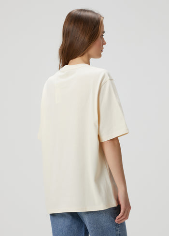 AMI Paris Patch T-Shirt White Cream