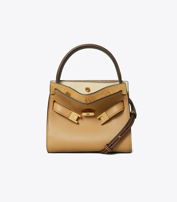 Tory Burch Lee Radziwill Petite Double Bag Tiramisu