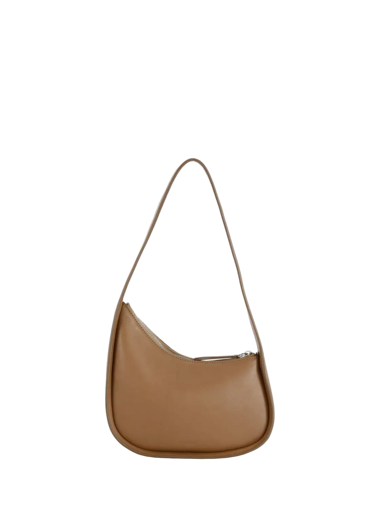 The Row Half Moon Leather Shoulder Bag Camel