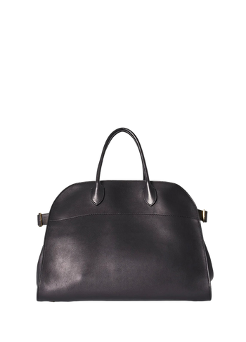The Row Soft Margaux 15 Bag in Leather Black