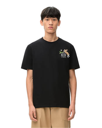 Loewe Bunny Relaxed Fit T-shirt in Cotton Black