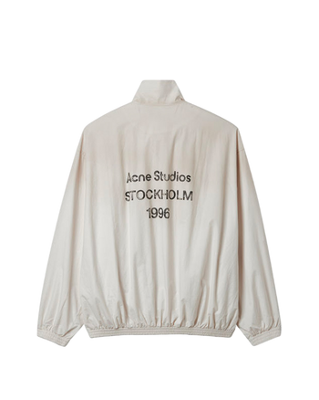 Acne Studios Logo Zipper Jacket White