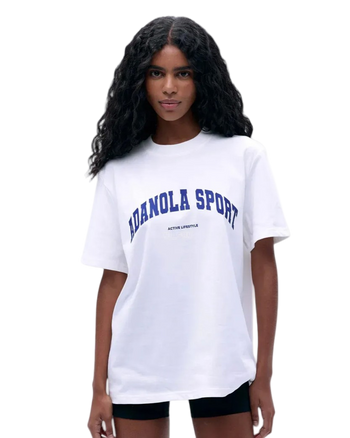 Adanola AS Short Sleeve Oversized T-shirt White/Blue