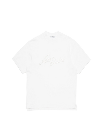 Acne Studios Exford Tourist Logo T-Shirt Optic White