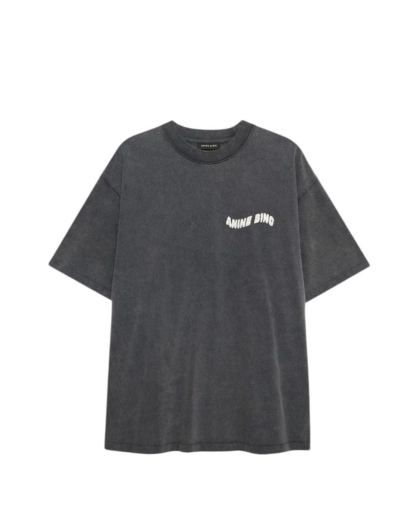 Anine Bing Kent Love T-shirt Washed Black