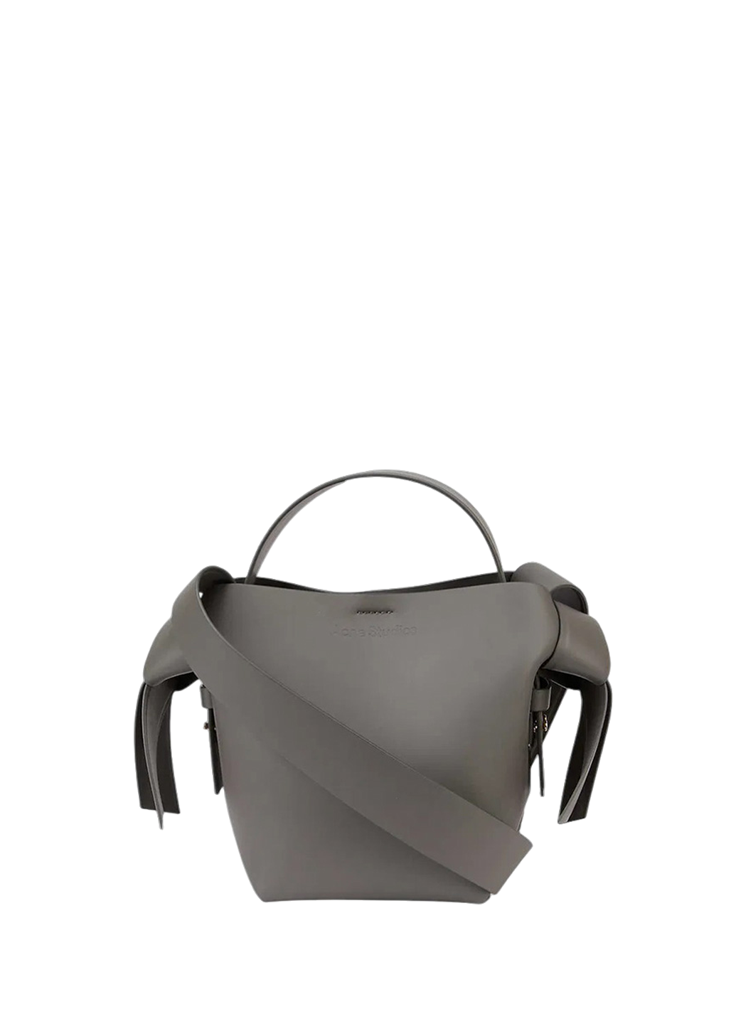 Acne Studios Musubi Small leather shoulder bag Grey