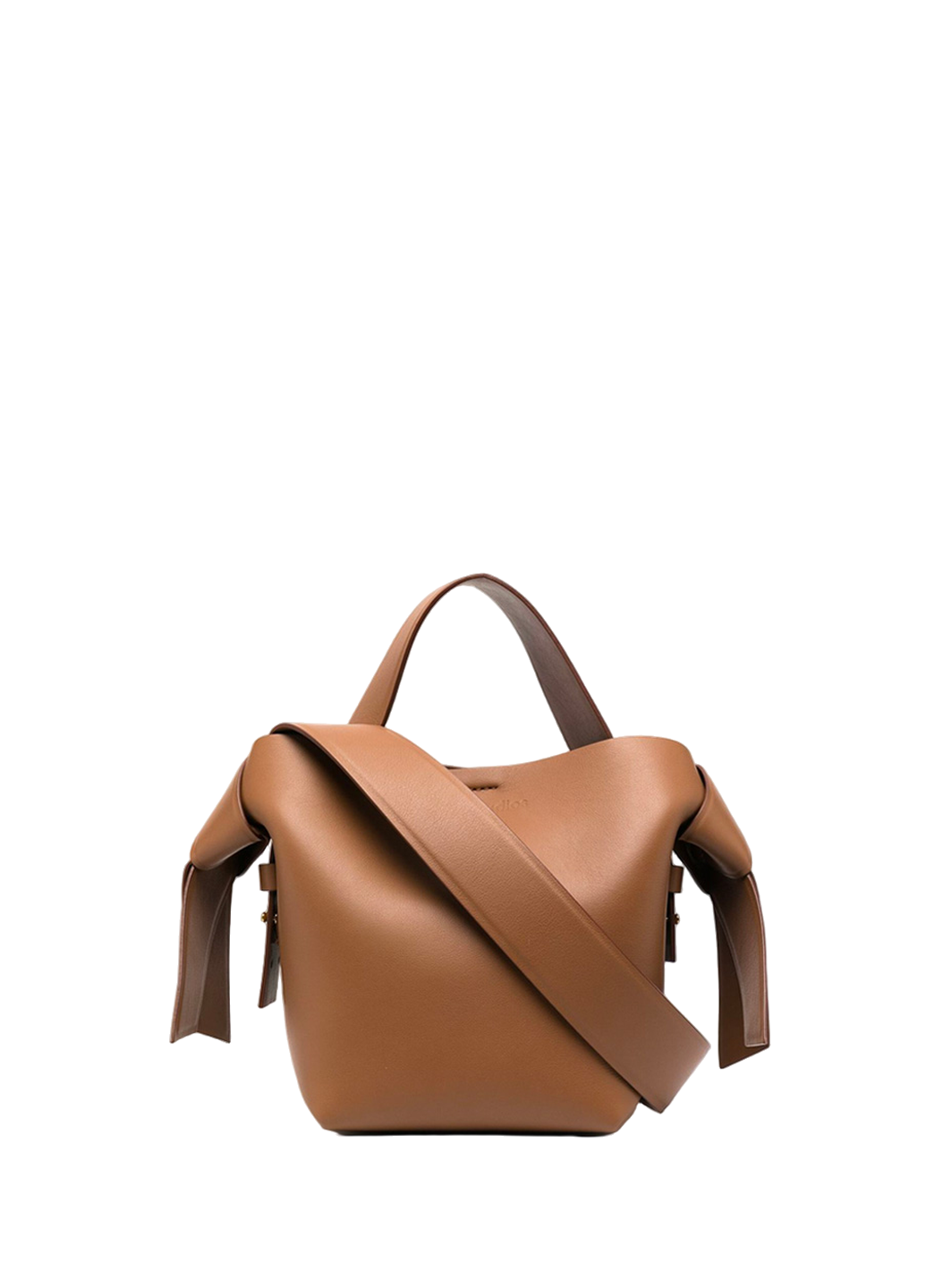 Acne Studios Musubi Small leather shoulder bag Brown