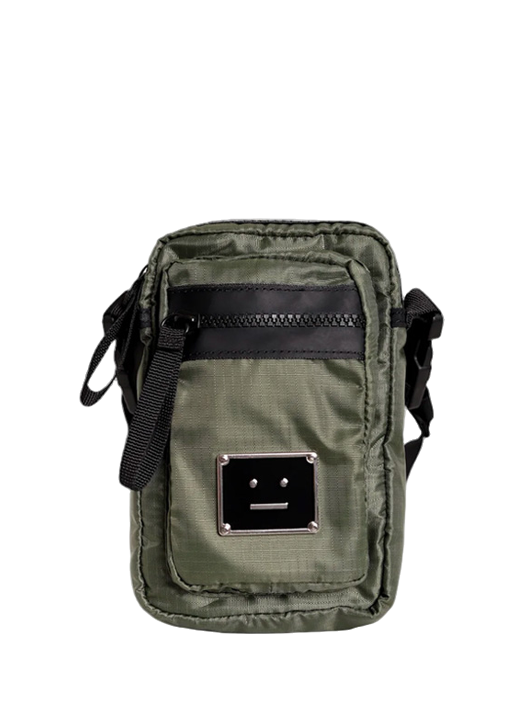 Acne Studios Arvel Face-patch ripstop cross-body bag Olive