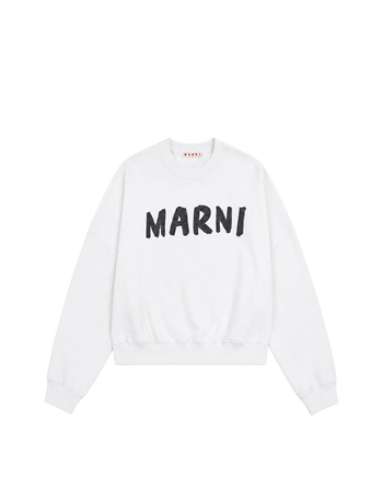 Marni Logo-Print Sweatshirt White