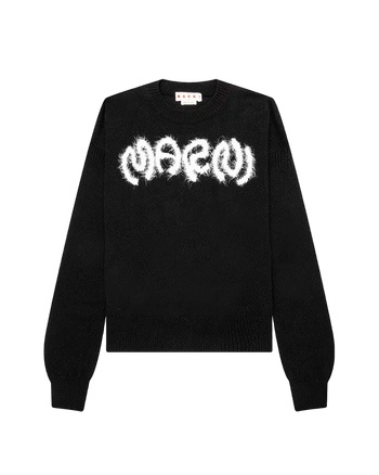 Marni Roundneck Logo Sweater Black