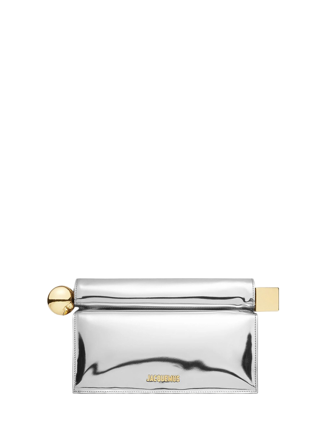 Jacquemus The Rond Carre Clutch Silver