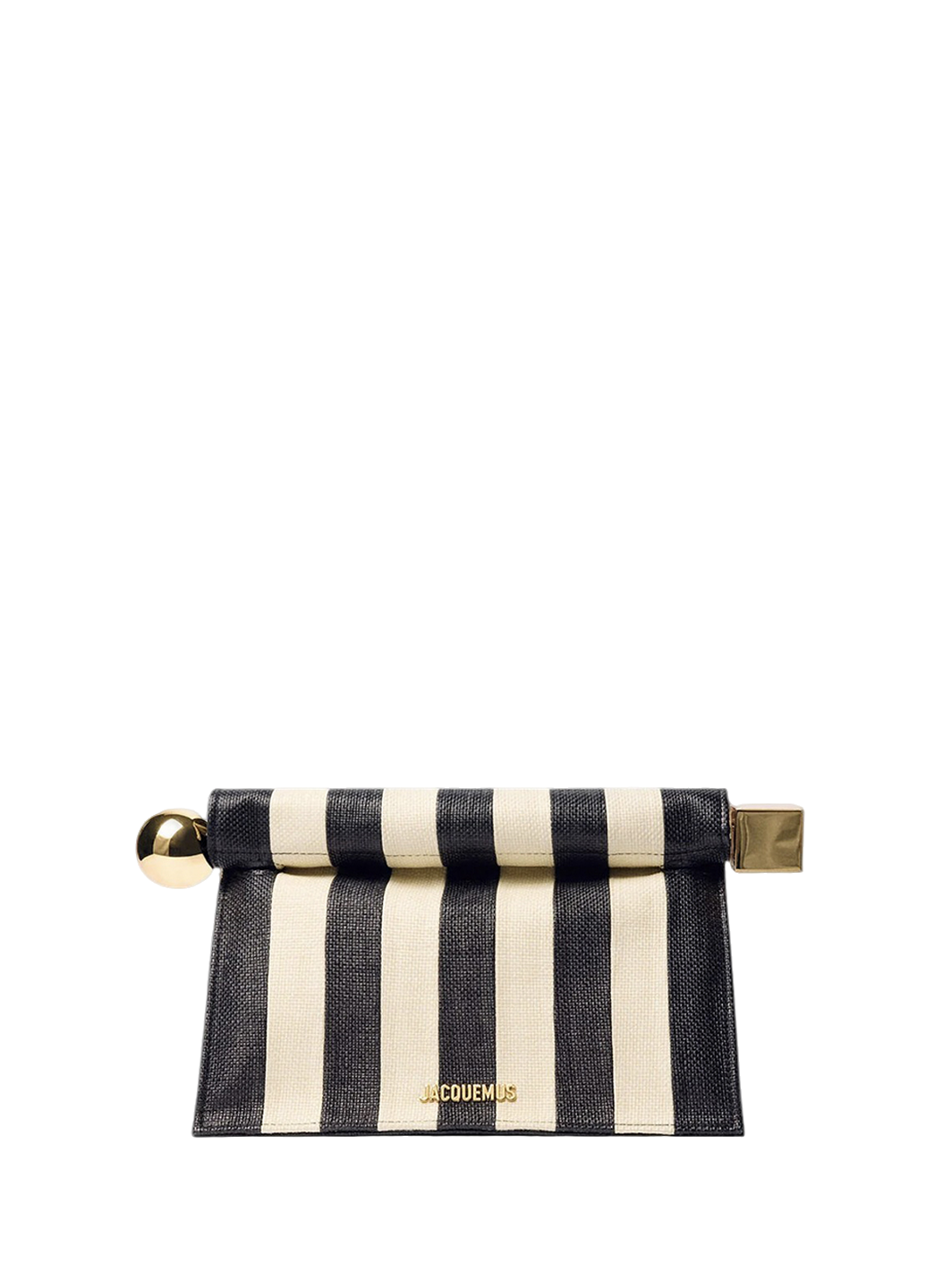 Jacquemus The Rond Carre Clutch Natural/Black