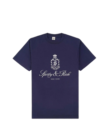 Sporty & Rich Vendome T-Shirt Navy/White